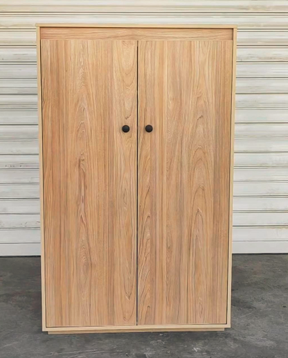 Rotating Wooden Shoe Storage Cabinet