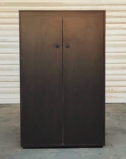 Rotating Wooden Shoe Storage Cabinet